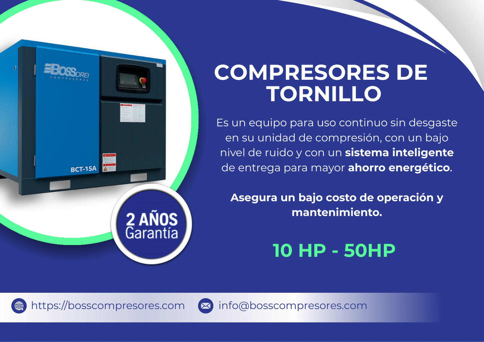 Compresores de tornillo — Catálogo de Compresores de Aire Boss Drei, página 2 de 31
