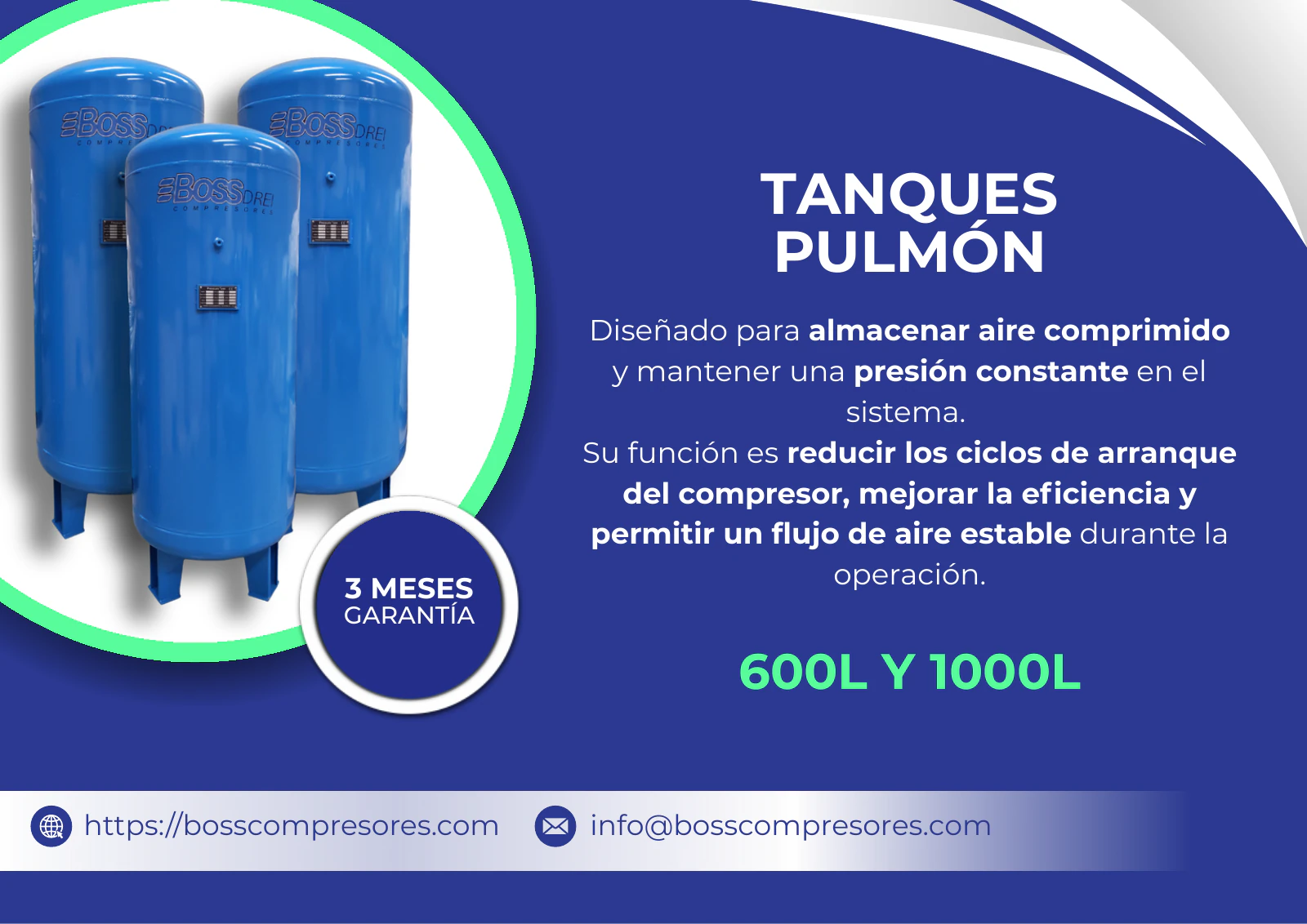 Tanques pulmón — Catálogo de Compresores de Aire Boss Drei, página 17 de 31