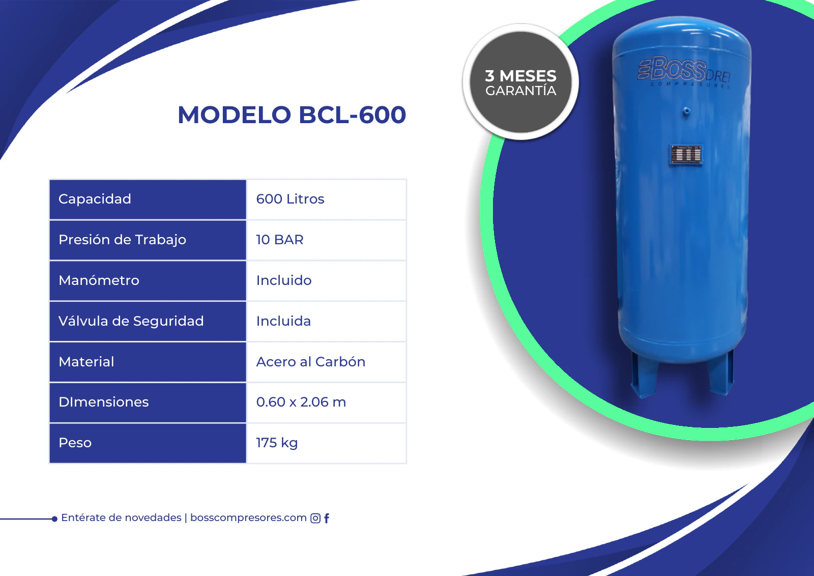 Tanques pulmón — Catálogo de Compresores de Aire Boss Drei, página 19 de 31