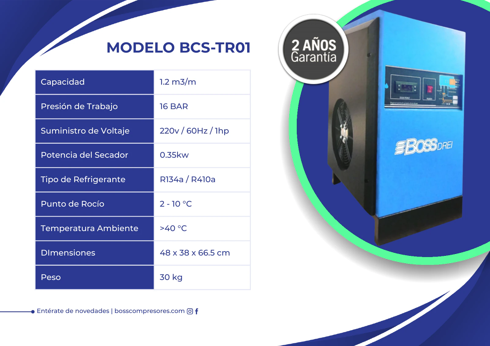 Secadores de aire — Catálogo de Compresores de Aire Boss Drei, página 23 de 31