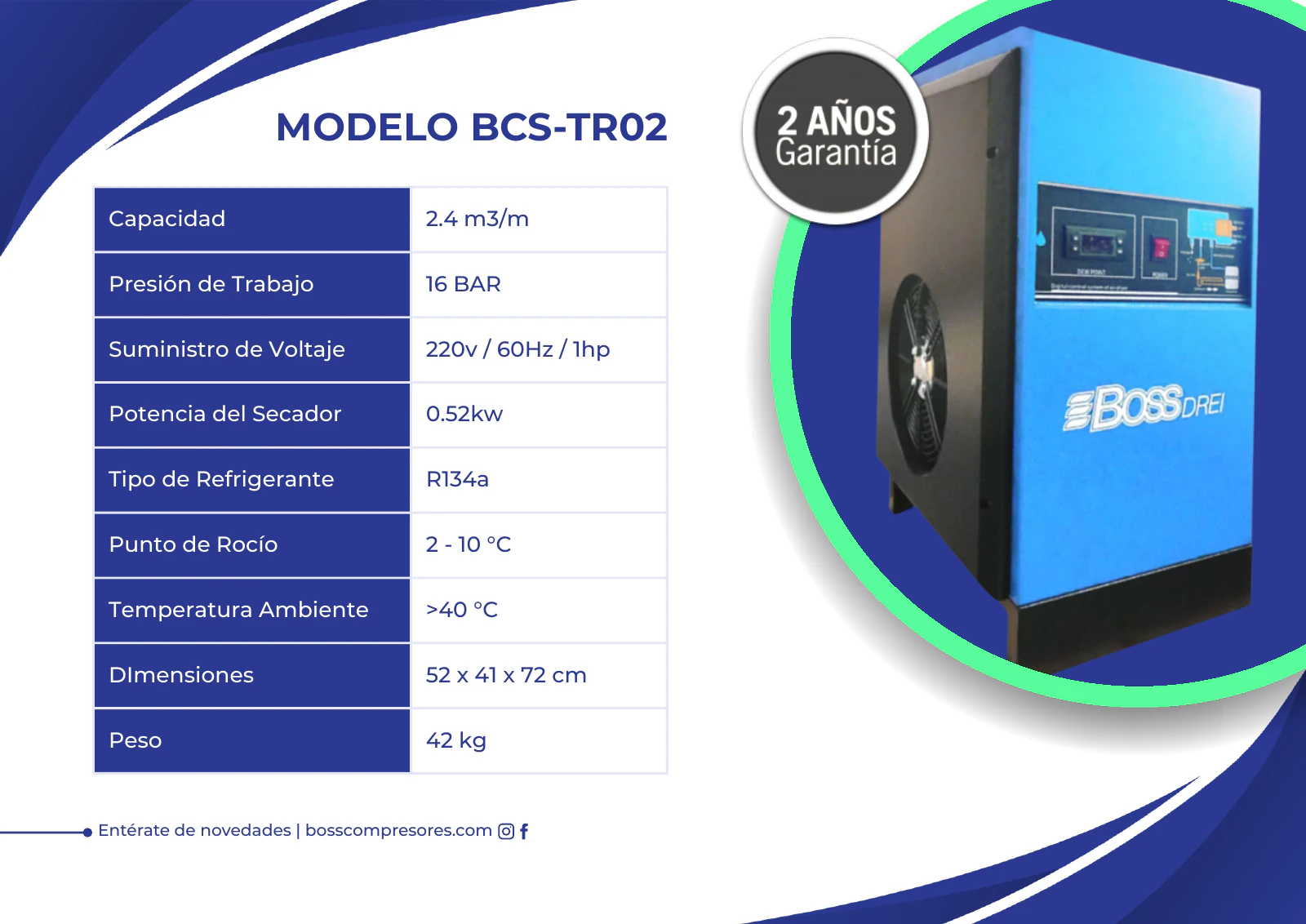Secadores de aire — Catálogo de Compresores de Aire Boss Drei, página 24 de 31