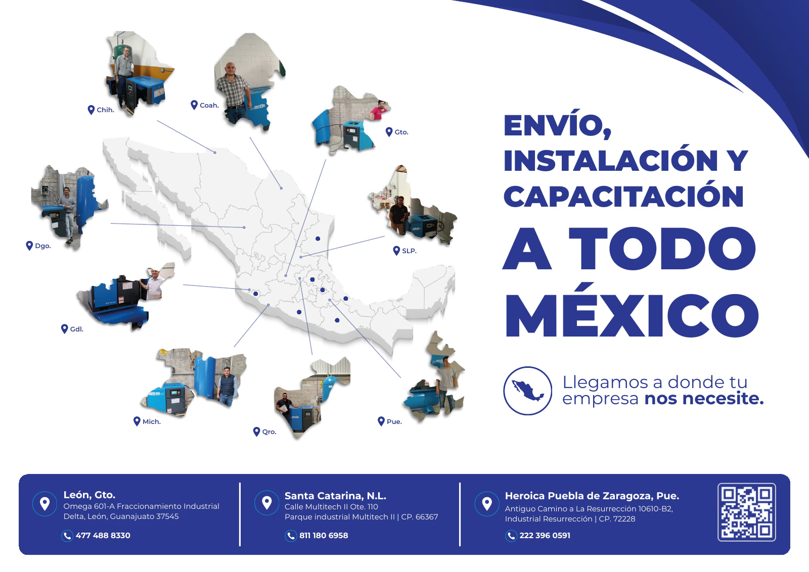 Envío, instalación y capacitación — Catálogo de Compresores de Aire Boss Drei, página 30 de 31