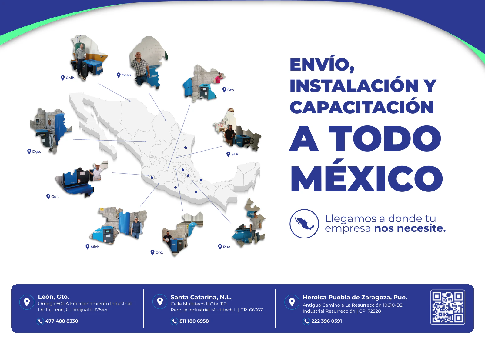 Envío, instalación y capacitación — Catálogo de Refacciones para Compresores Boss Drei, página 20 de 20